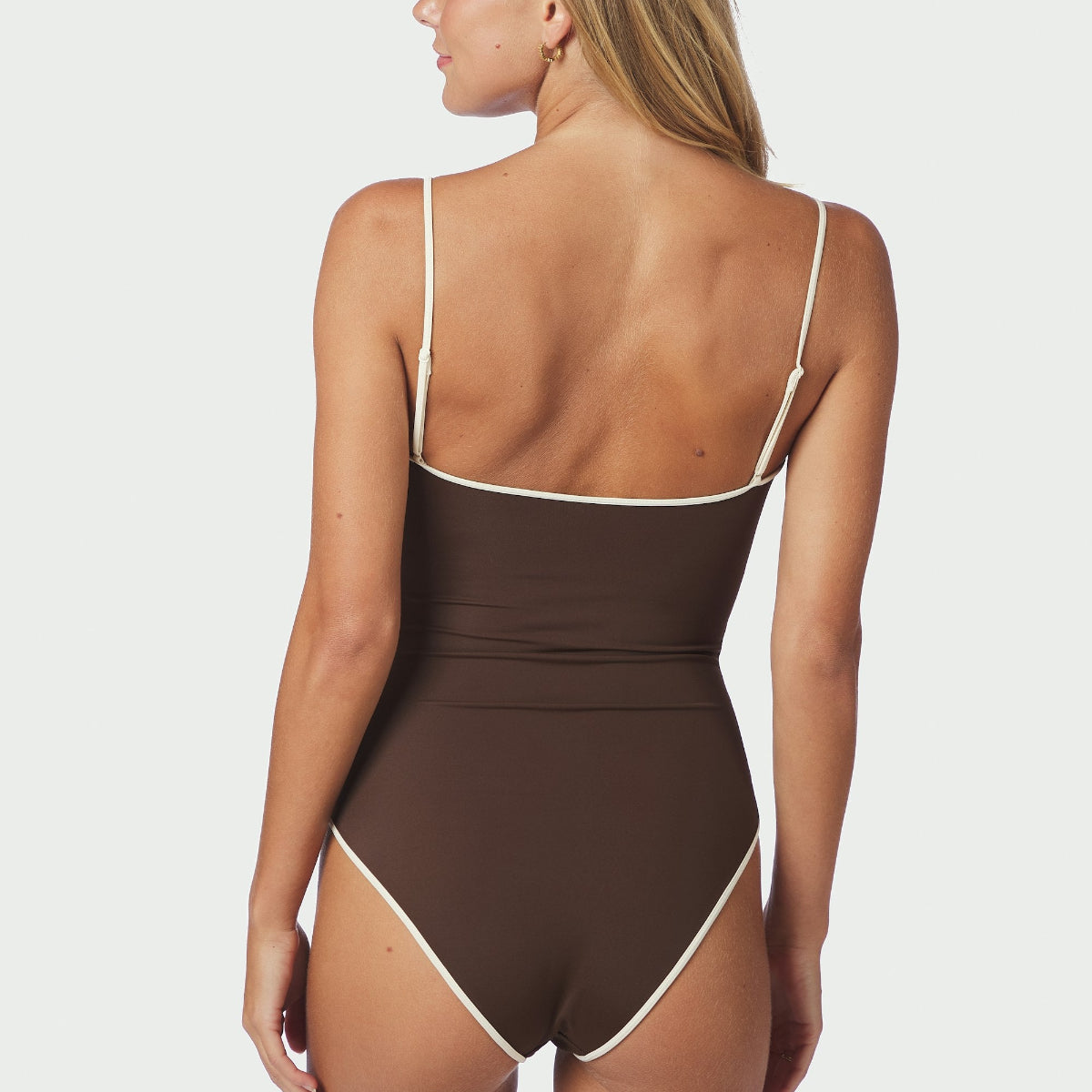 Neo Noir Felice badedragt uden bøjle, brun - 167795 - 434 - Dark Brown/Creme