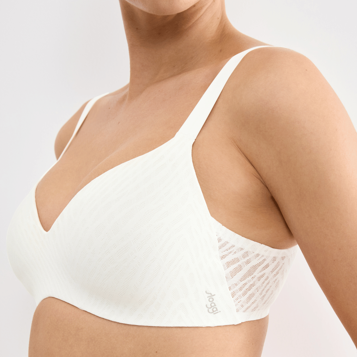 Sloggi Zero Feel Bliss The Up BH top, hvid - 10228211 - 00GZ - Silk White