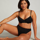 Hunkemöller scallop - Nero - 191277-NERO