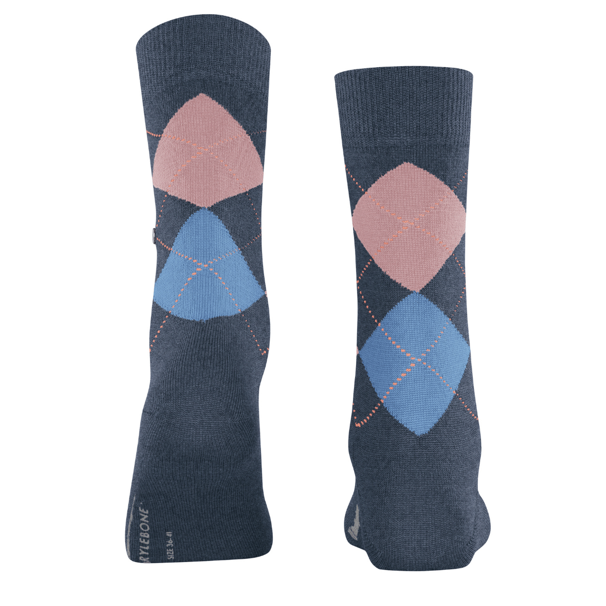 Burlington Marylebone ankelstrømper, blå - 22073 - 6688 - Dark Blue Mel.