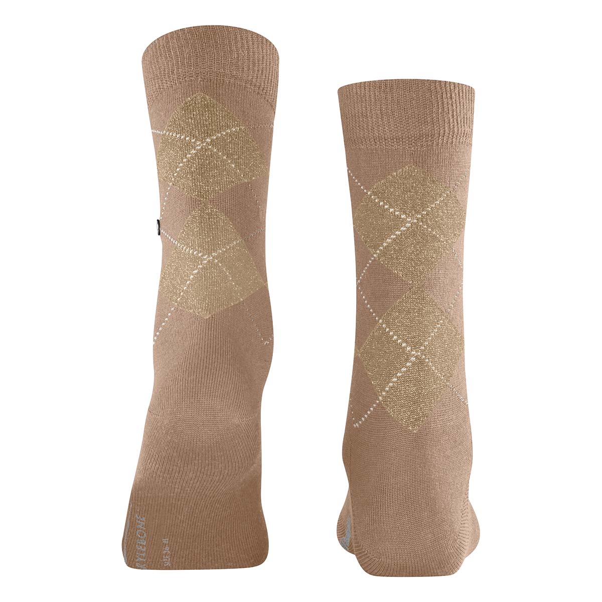 Burlington Marylebone Glitter ankelstrømper, brun - 22182 - 5038 - Camel