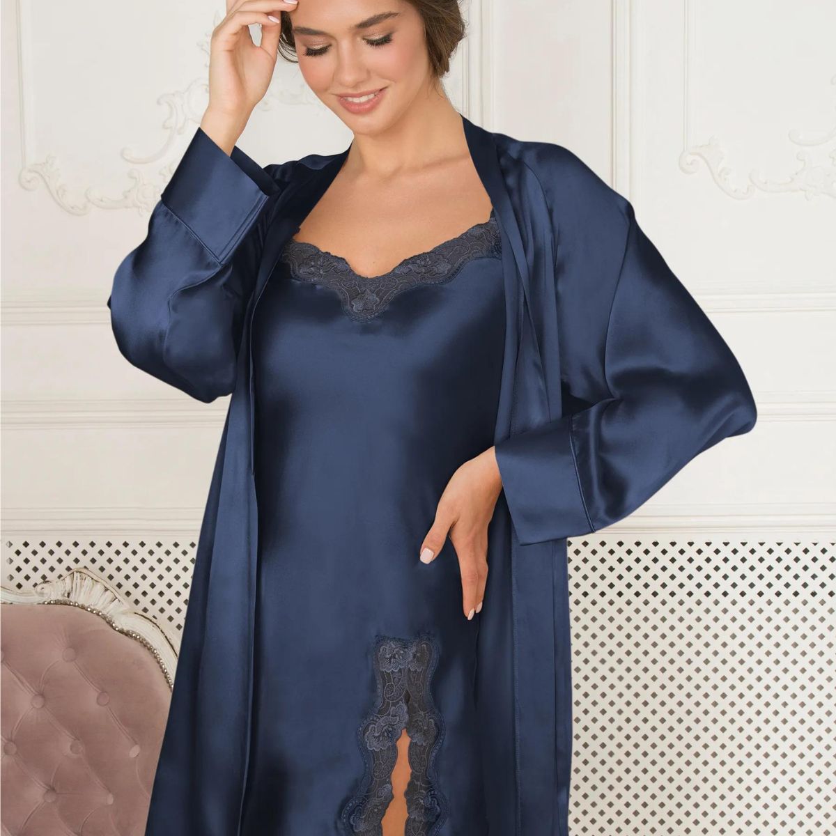 Lady Avenue Silk Jersey - Indigo - 27-20803-355
