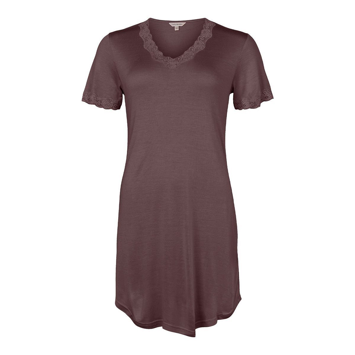 Lady Avenue Pure Silk natkjole, brun - 50416 - 2900 - Brown