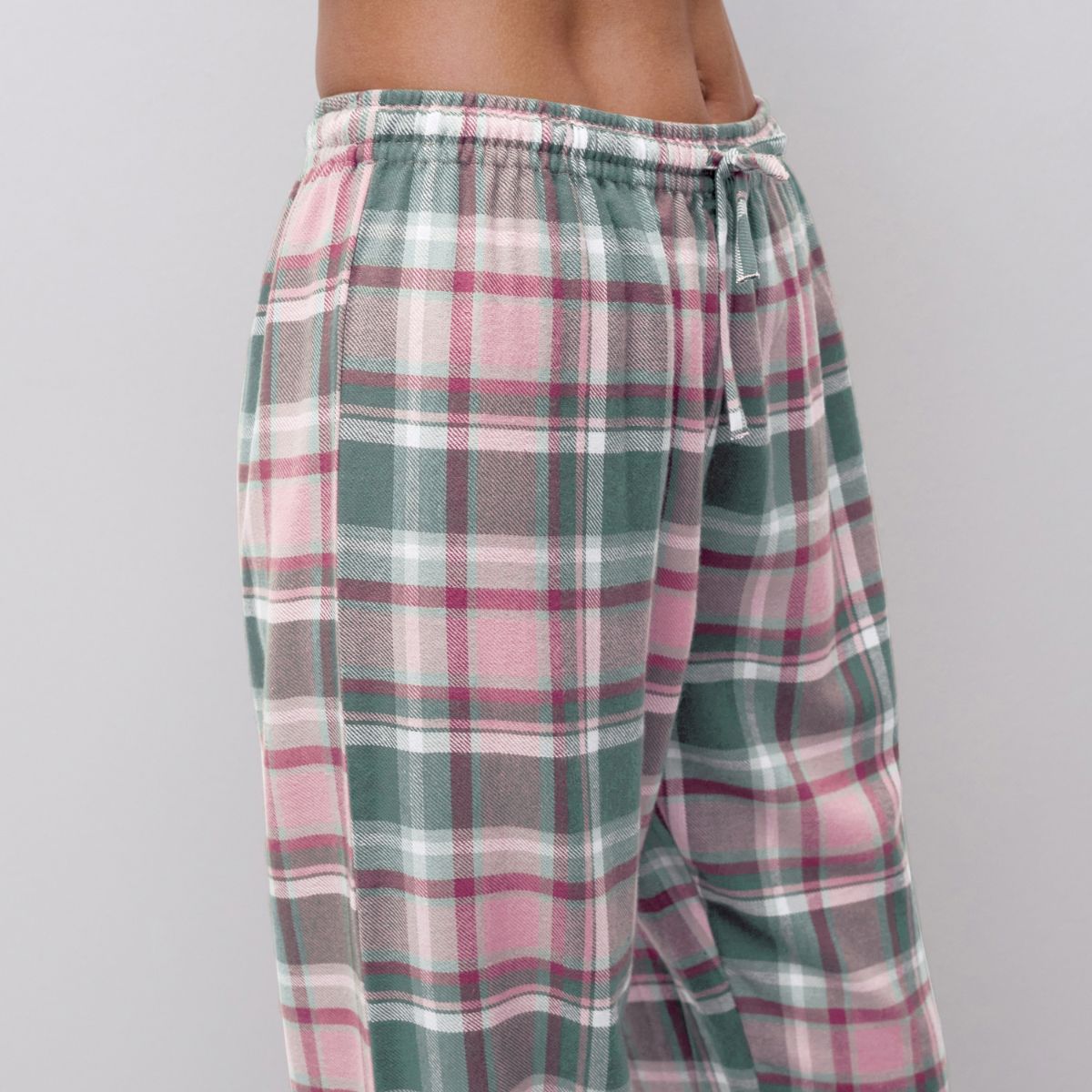 Femilet Heat natbukser, grøn - FN3880 - F09 - Blue Surf Checks