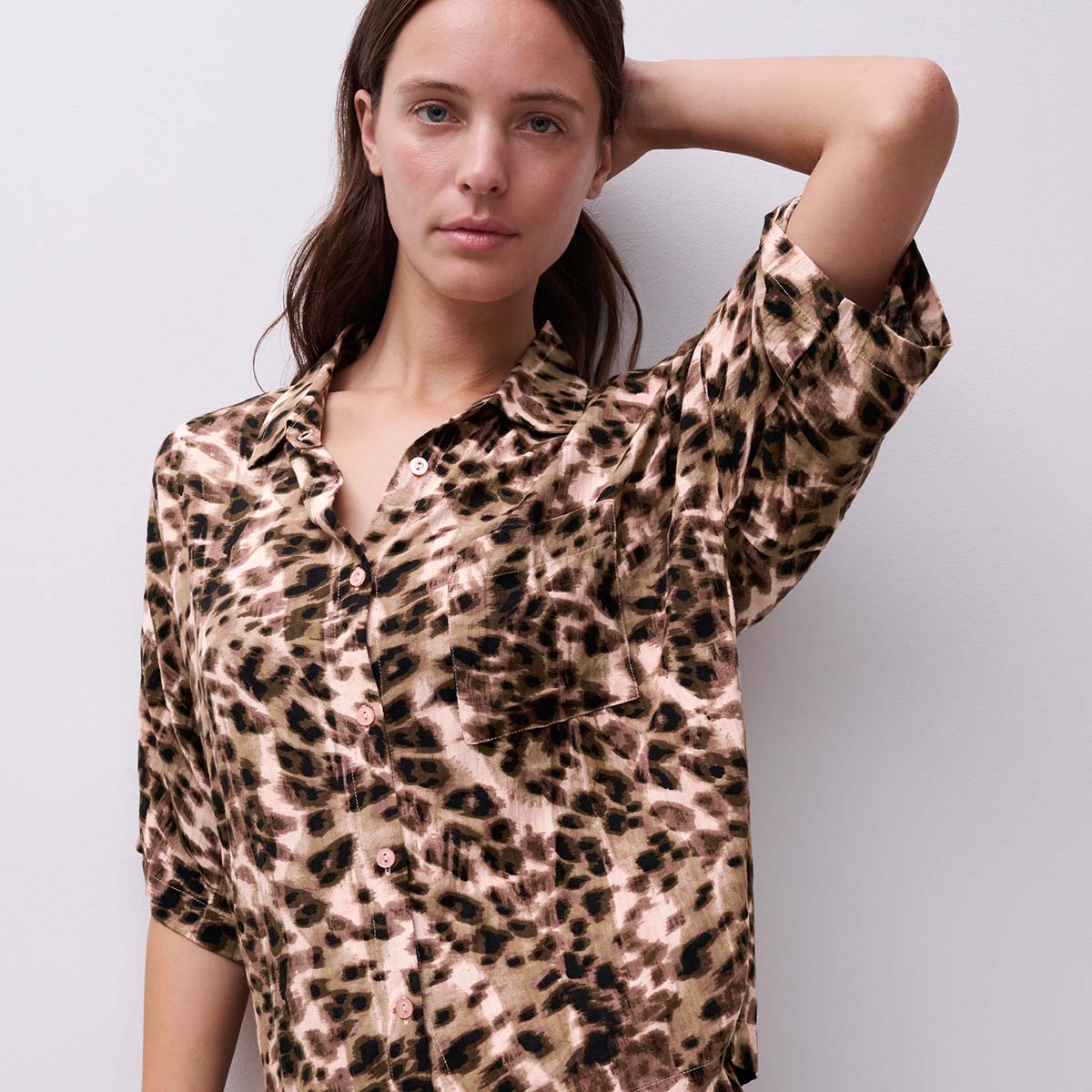 Femilet Layla top, leopard - FNAGJ5 - D89 - Acorn Leo