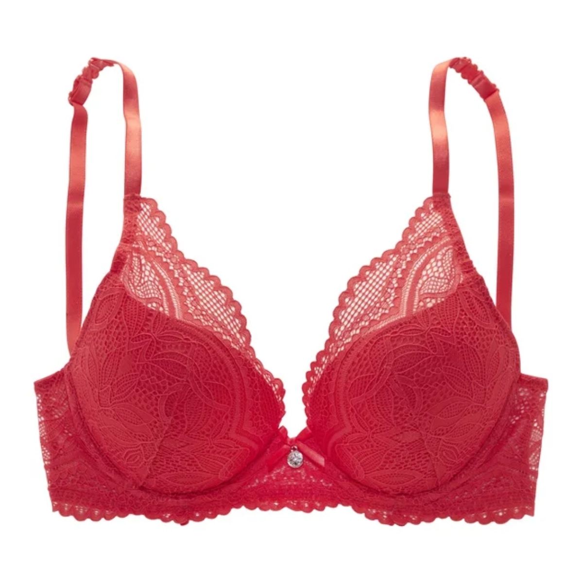 Lascana Nuance Vivianna push-up BH, rød - VA-66-PB - red - Red