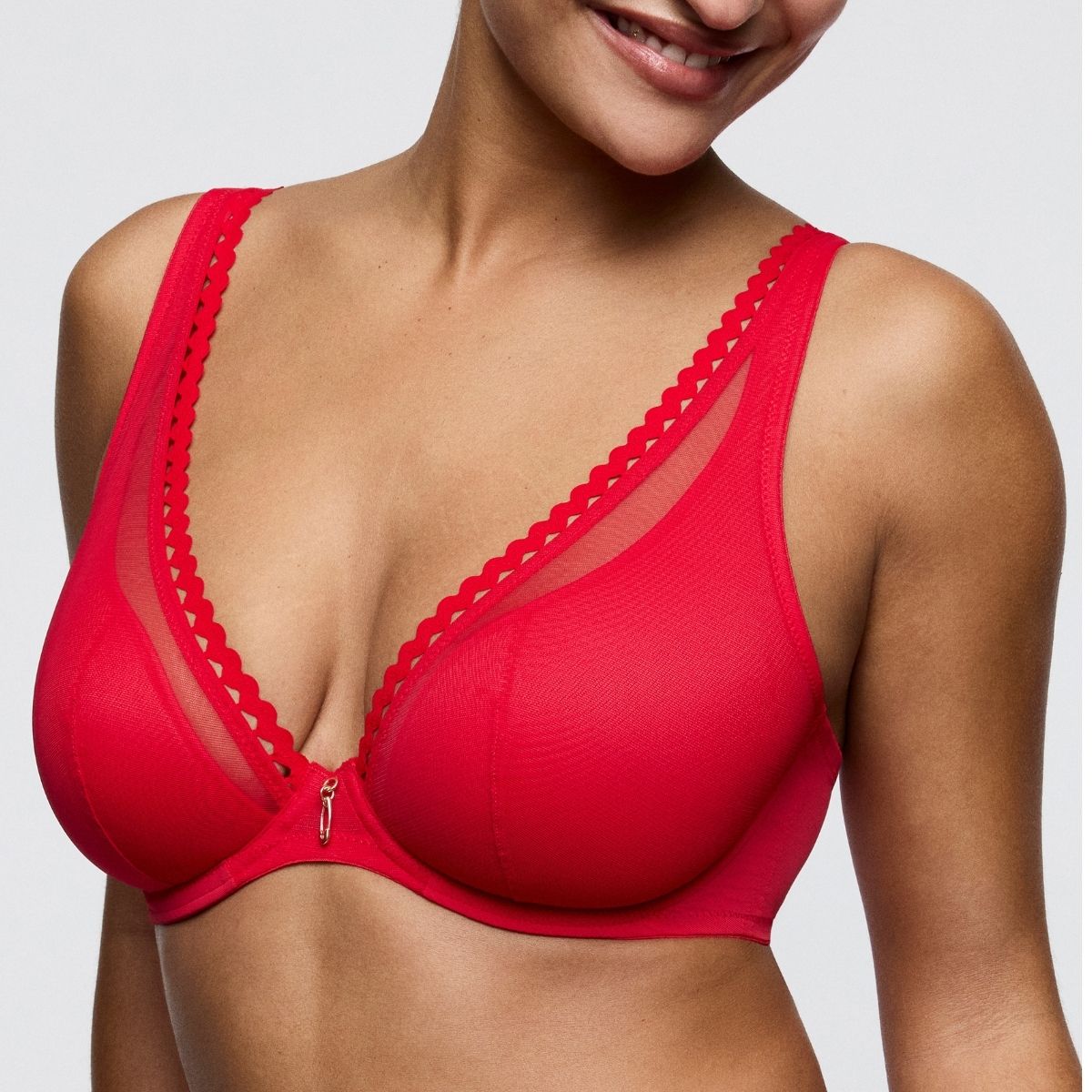 PrimaDonna Twist Wowgirl plunge BH, rød - 0142604 - TRR - True Red