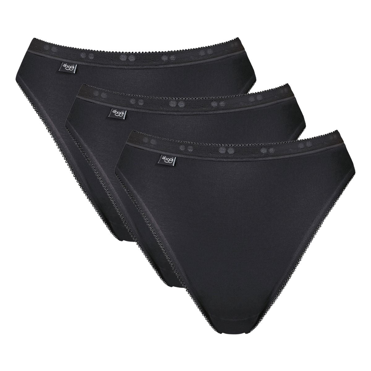 Sloggi Basic+ 3-pak tai trusse, sort - 10007660 - 0004 - Sort