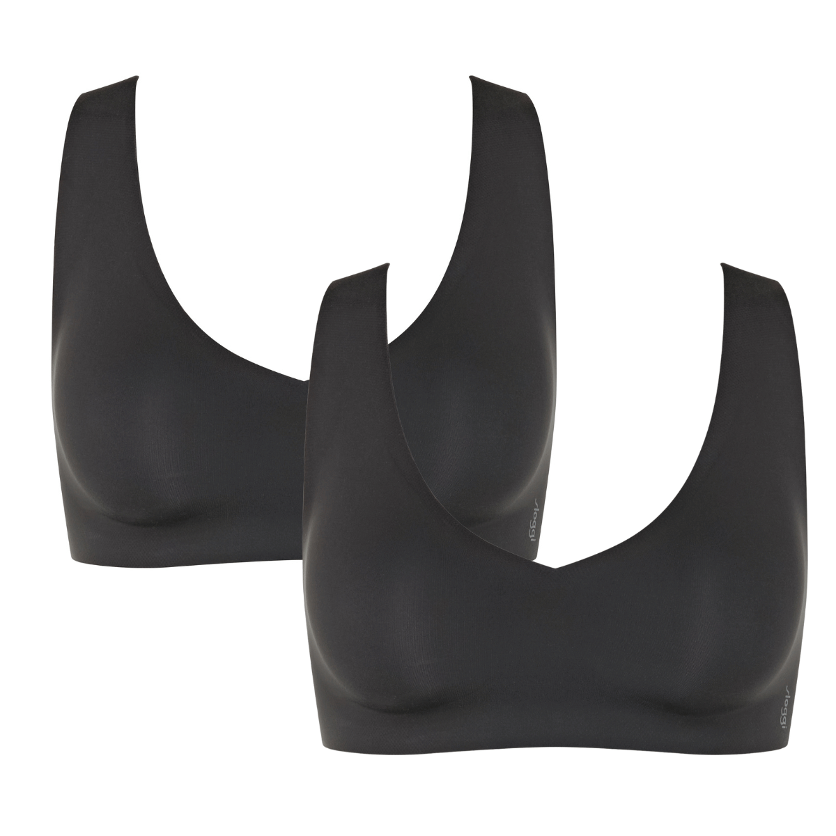 Sloggi Zero 2-pak bralette BH, sort - 10224801 - 0004 - Black