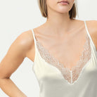 Mey Pure Shine Lace natkjole, creme - 1230178 - 5 - Champagner