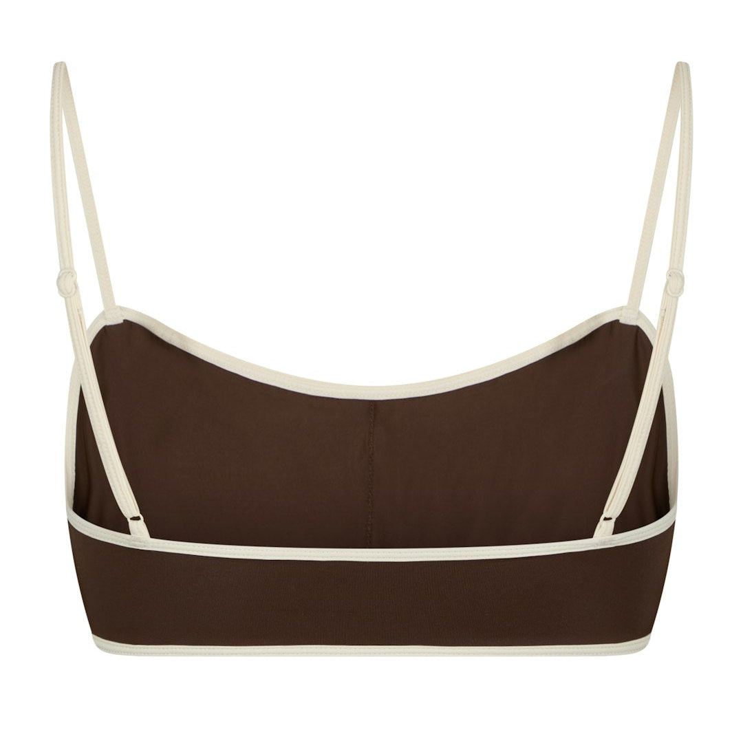 Neo Noir Fia bikini top uden bøjle, brun - 167792 - 434 - Dark Brown/Creme