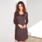 Lady Avenue Pure Silk natkjole, brun - 50418 - 2900 - Red