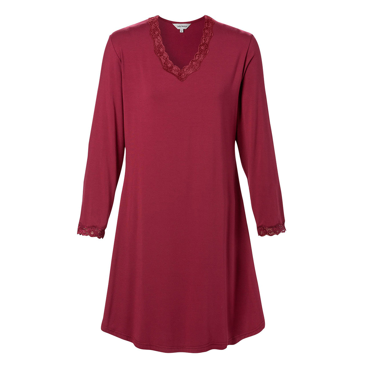 Lady Avenue Bamboo natkjole, rød - 66733 - 4800 - Red