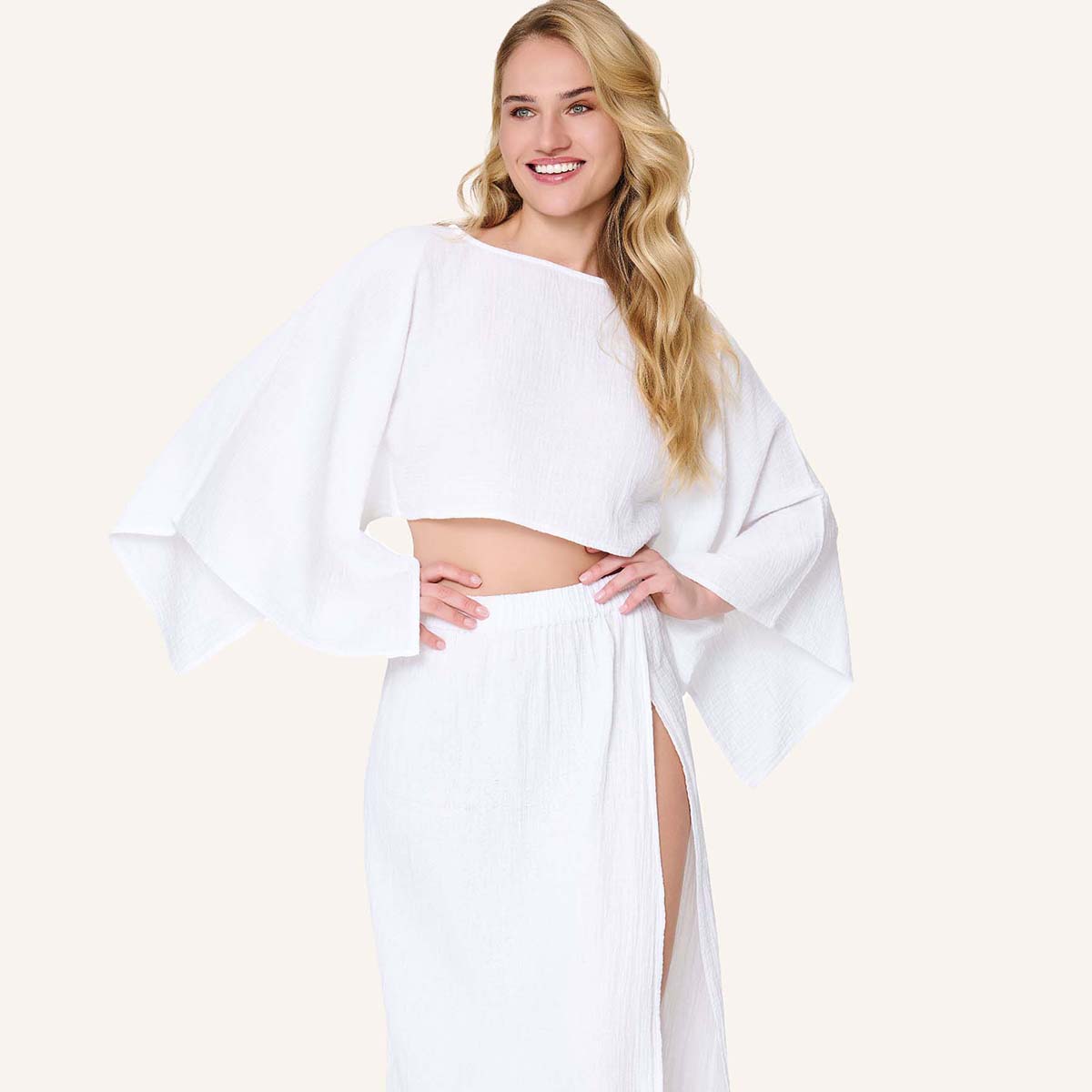 LingaDore Ibiza Vibes sæt, hvid - 8222 - 01 - White