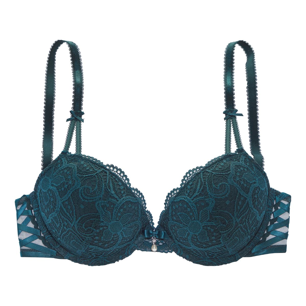 Lascana Nikoletta push-up BH, grøn - BH-202-PB - petrol - Petrol
