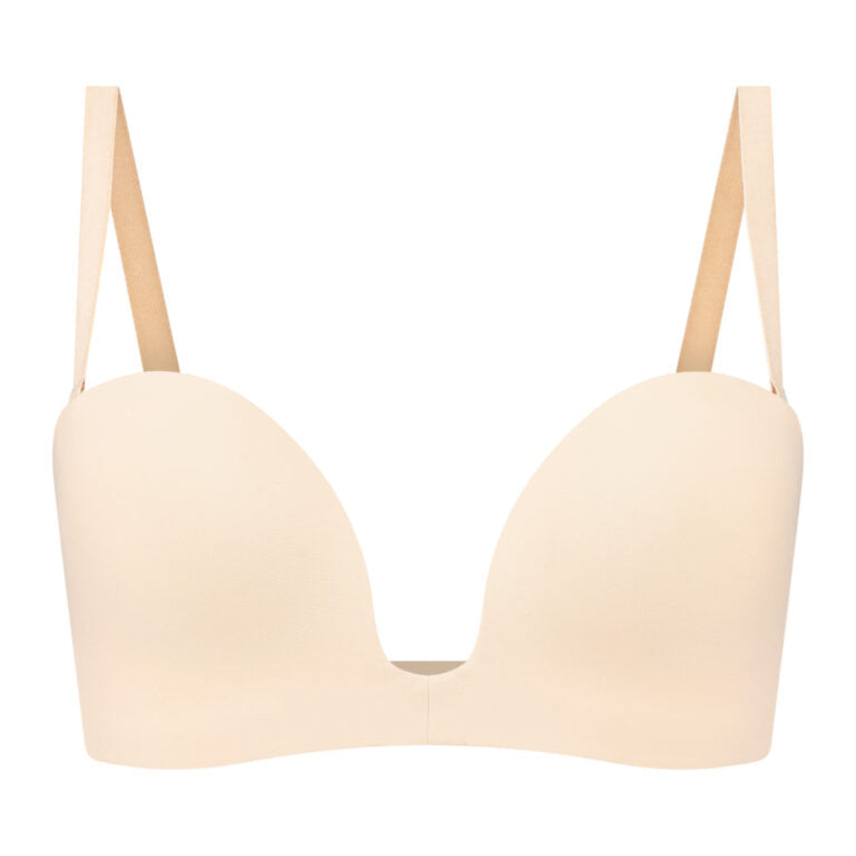 Bye Bra Deep stropløs plunge-BH, beige - LBDPSB - Beige - Beige