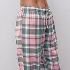 Femilet Heat natbukser, grøn - FN3880 - F09 - Blue Surf Checks