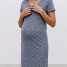 Mamalicious MLmira graviditetsnatkjole, grå - 20016185 - Stormy Weather/star - Stormy Weather/star