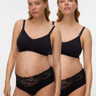 Mamalicious MLilja Feed Me 2-pak amme BH, sort - 20016722 - Black/black - Black/black